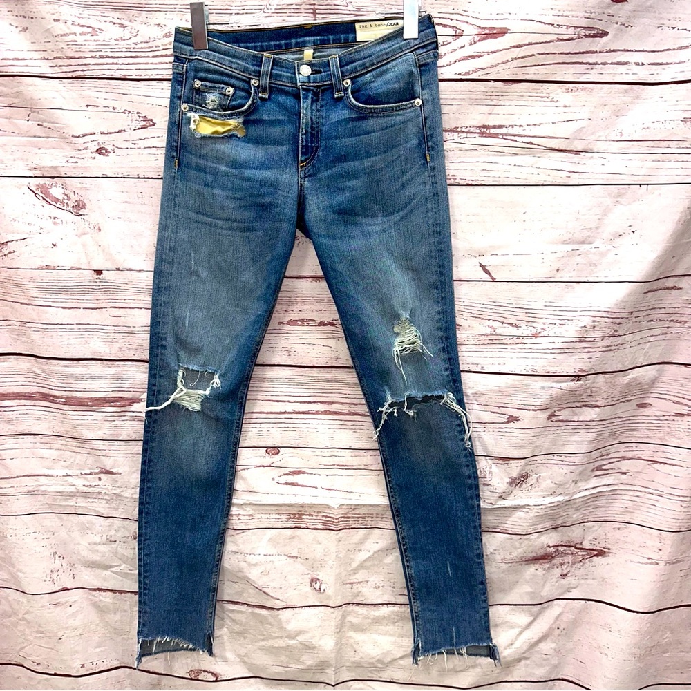 Rag & Bone Skinny Distressed Denim Jeans Size 27